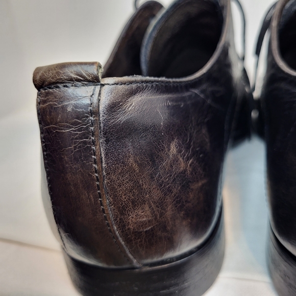 Browns men's black leather square toe lace up front dress shoes. Size 39 - Picture 10 of 16